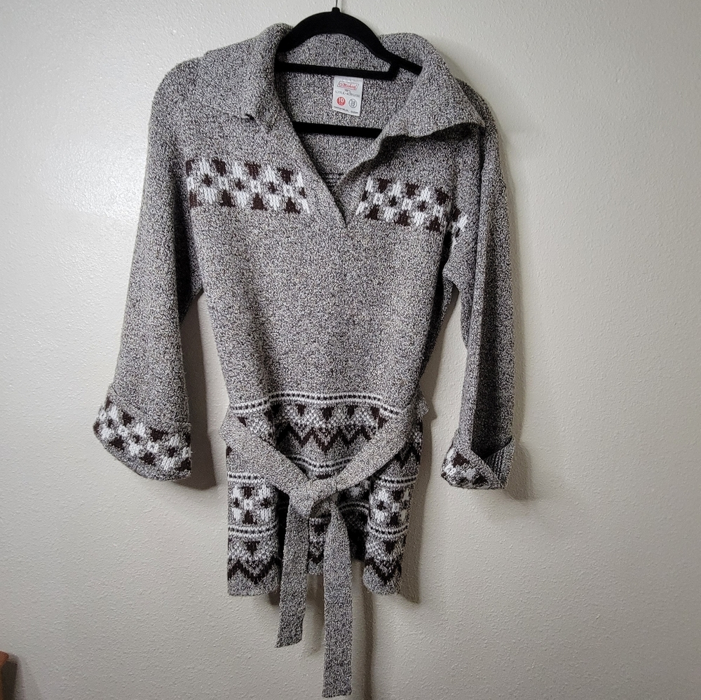 Gray Patterned Women's Sweater